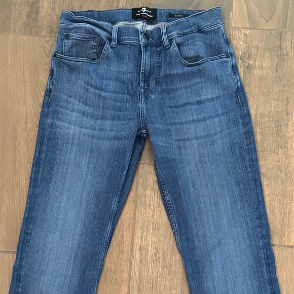 SEVEN - LUXE PERFORMANCE PLUS SLIMMY TAPERED IN MID-BLUE Size 30 - Picture 3 of 8